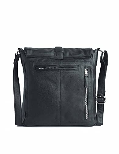 Hudson & James - Leather Designer Genuine Real Napa Handmade Unisex Cross Body Everyday Crossover Work iPad Shoulder Messenger Bag