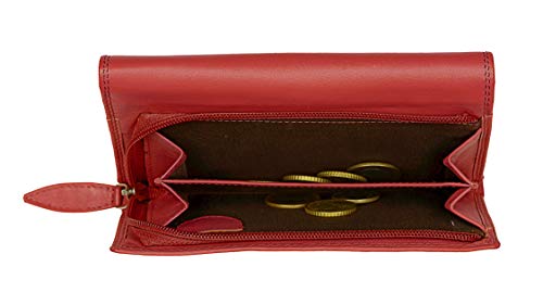 J. Wilson London Ladies RFID Safe Designer Leather Purse Card Women Wallet Zip Pocket Boxed