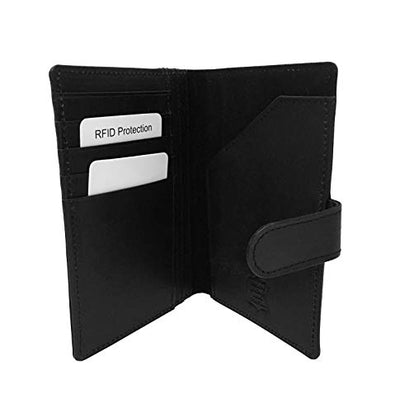 J. Wilson London 100% Real Leather Travel Wallet Passport Holder Cover RFID Blocking- Document Case