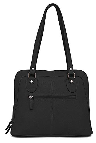 Hudson & James Designer Genuine Leather Women Ladies Travel Satchel Everyday Crossover Cross body Work iPad Shoulder Handbag Bag