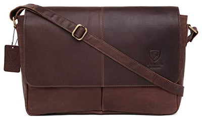 J Wilson London Messenger Bag Mens Leather Flapover 10 litres