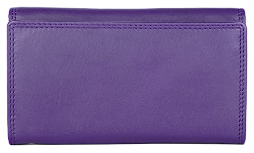 J. Wilson London Ladies RFID Safe Designer Leather Purse Card Women Wallet Zip Pocket Boxed