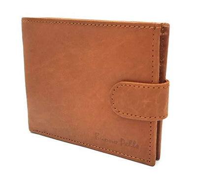 RFID Blocking Designer BUONO PELLE Real Leather Mens Wallet Credit Carder Holder Bifold Purse with Gift Box