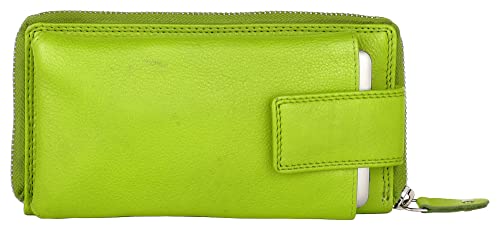 J. Wilson London Ladies Designer Luxury Quality Soft Leather RFID Safe Protection Purse Multi Credit Card Women Clutch Wallet with Zip Pocket Phone Holder Gift Boxed