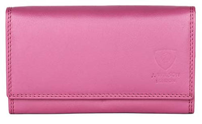 J. Wilson London Ladies RFID Protection Real Leather Purse Card Women Wallet Zip Coin Pocket