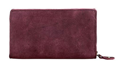 Buono Pelle Ladies Designer Luxury Quality Soft Nappa Leather Purse Card Women Clutch Wallet with Zip Pocket Gift Boxed