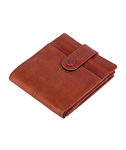 Leather Mens Wallet with RFID Leather Wallets for Men Designer BUONO PELLE Genuine Real Leather Wallet with Large Zip Coin Pocket/Pouch Gift Boxed