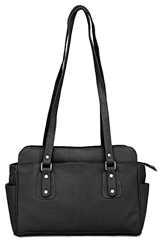 Hudson & James Designer Genuine Leather Women Ladies Travel Satchel Everyday Crossover Cross body Work iPad Shoulder Handbag Bag