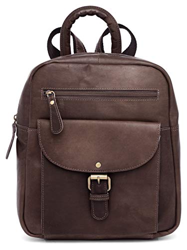 Ladies Backpack J Wilson London Leather Backpack for Women Girls Schoolbag Casual Daypack School Bag Satchel