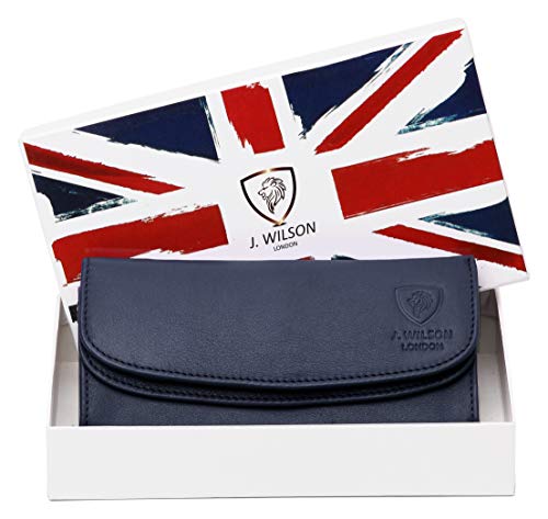 J. Wilson London Ladies RFID Protection Real Leather Purse Card Women Wallet Pocket