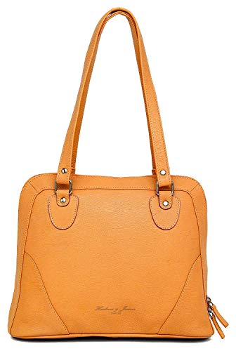 Hudson & James Designer Genuine Leather Women Ladies Travel Satchel Everyday Crossover Cross body Work iPad Shoulder Handbag Bag