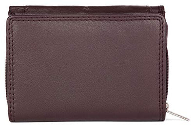 Ladies Rfid Protection Real Leather Purse Card Women Wallet Zip Coin Pocket