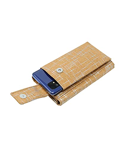 Ladies Designer Hudson & James Cork Vegan RFID Blocking Shield Compact Card Holder Wallet Purse Multi Card Women Clutch Wallet with Phone Pocket