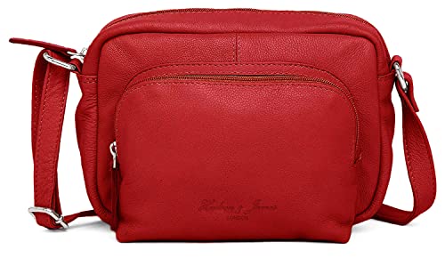 Hudson & James Designer Genuine Leather Women Ladies Travel Satchel Everyday Crossover Cross body Work iPad Shoulder Handbag Bag