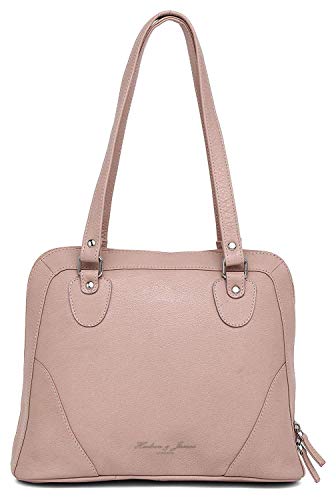 Hudson & James Designer Genuine Leather Women Ladies Travel Satchel Everyday Crossover Cross body Work iPad Shoulder Handbag Bag