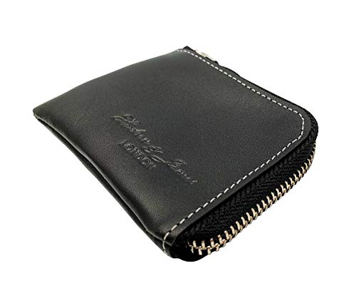 Designer Hudson & James London Real Leather Small Zippered Mens Women Wallet Slim Wallet Credit Carder Holder Purse with Gift Box