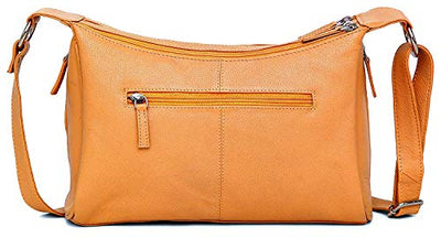 Hudson & James Designer Genuine Leather Women Ladies Travel Satchel Everyday Crossover Cross body Work iPad Shoulder Handbag Bag