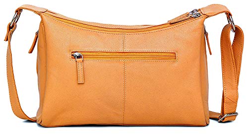 Hudson & James Designer Genuine Leather Women Ladies Travel Satchel Everyday Crossover Cross body Work iPad Shoulder Handbag Bag