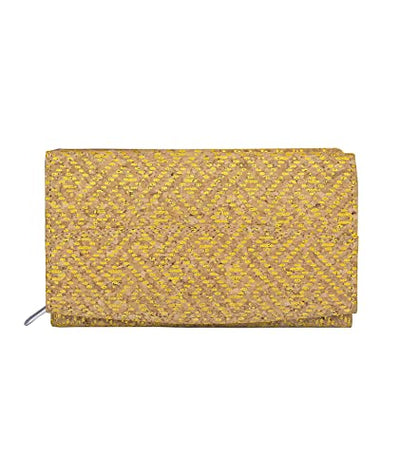 Ladies Cork Vegan RFID Blocking Card Holder Wallet Purse Card Women Wallet