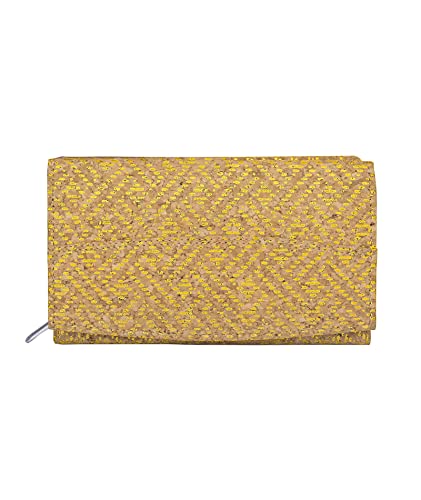 Ladies Cork Vegan RFID Blocking Card Holder Wallet Purse Card Women Wallet