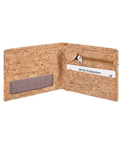 Designer Hudson & James Cork Vegan RFID Blocking Shield Card Holder Wallet for Men Lightweight Made of Eco Friendly Cork