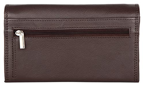 J. Wilson London Ladies RFID Safe Designer Leather Purse Card Women Wallet Zip Pocket Boxed