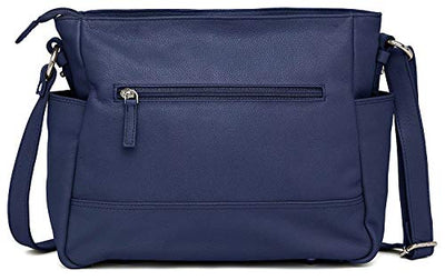 Hudson & James Designer Genuine Leather Women Ladies Travel Satchel Everyday Crossover Cross body Work iPad Shoulder Handbag Bag