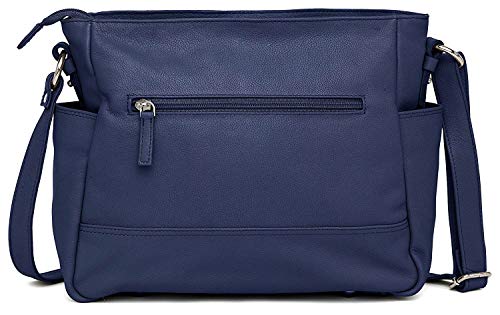 Hudson & James Designer Genuine Leather Women Ladies Travel Satchel Everyday Crossover Cross body Work iPad Shoulder Handbag Bag