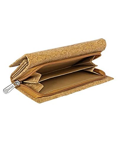 Ladies Cork Vegan RFID Blocking Card Holder Wallet Purse Card Women Wallet