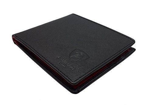 J. Wilson London RFID Blocking Protection Genuine Leather Mens Wallet with Zip Coin Pocket Gift Boxed