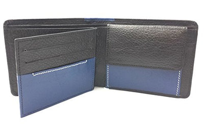 J. Wilson London Mens Bifold Coin Leather Wallet