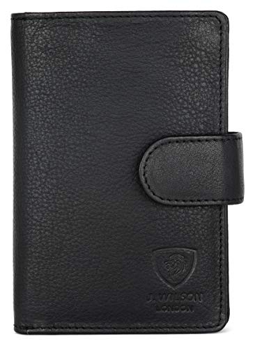 J. Wilson London Ladies RFID Safe Designer Leather Purse Card Women Wallet Zip Pocket Boxed