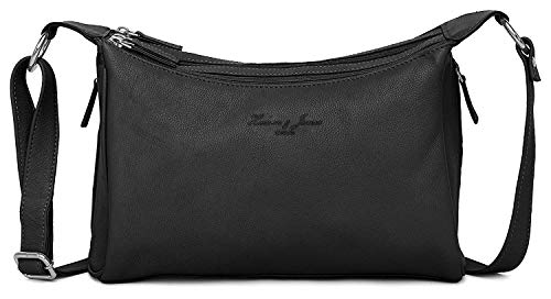 Hudson & James Designer Genuine Leather Women Ladies Travel Satchel Everyday Crossover Cross body Work iPad Shoulder Handbag Bag