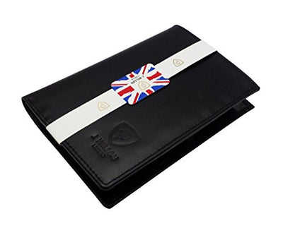 RFID Blocking REAL LEATHER PASSPORT TRAVEL WALLET COVER HOLDER ORGANISER