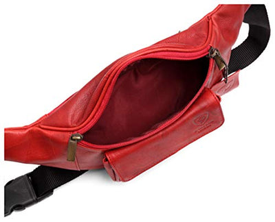 REAL DISTRESSED LEATHER BUM WAIST BAG TRAVEL HOLIDAY MONEY BELT POUCH CHANGE BUMBAG