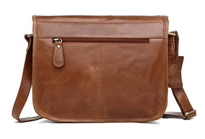 J. Wilson London Messenger Bag Women Leather Flapover 5 Litres