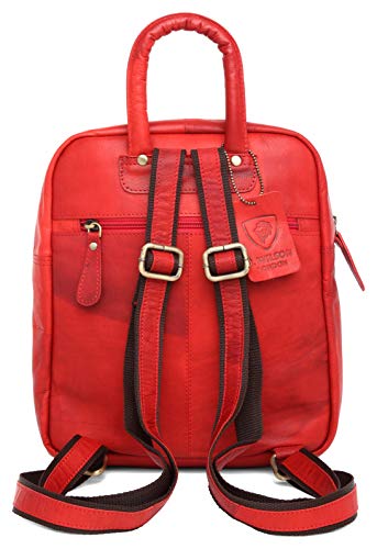 Ladies Backpack J Wilson London Leather Backpack for Women Girls Schoolbag Casual Daypack School Bag Satchel