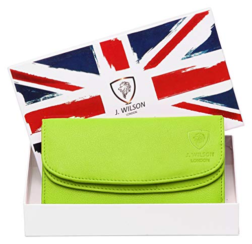 J. Wilson London Ladies RFID Protection Real Leather Purse Card Women Wallet Pocket