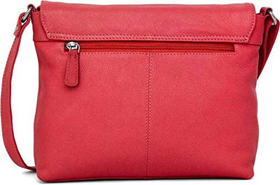 Hudson & James Designer Genuine Leather Women Ladies Travel Satchel Everyday Crossover Cross body Work iPad Shoulder Handbag Bag