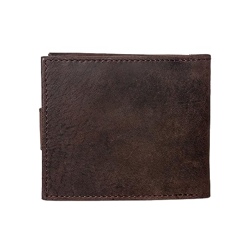 Hudson & James Wallets Mens Slim RFID Blocking Genuine Leather with Zip Coin Pocket, Banknote Compartments, Card Holders Pouch ID Window. Wallet for Men with Gift Box