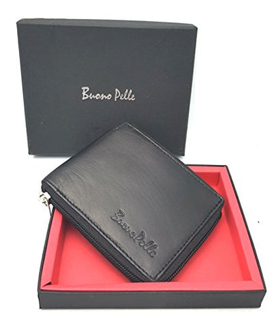 MENS DESIGNER Zip Around GENUINE SOFT REAL LEATHER WALLET CREDIT CARD HOLDER PURSE