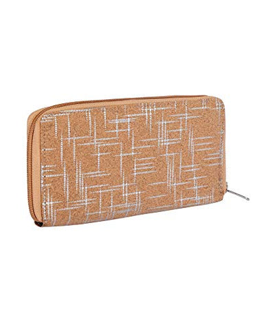 Ladies Designer Hudson & James Cork Vegan RFID Blocking Shield Compact Card Holder Wallet Purse Multi Card Women Clutch Wallet with Phone Pocket