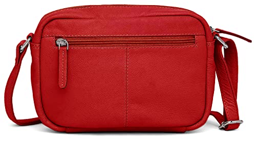 Hudson & James Designer Genuine Leather Women Ladies Travel Satchel Everyday Crossover Cross body Work iPad Shoulder Handbag Bag