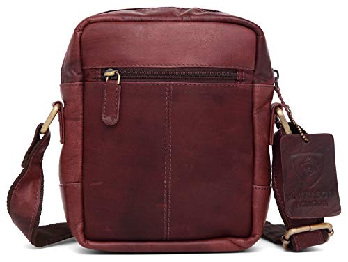 J WILSON London - Genuine Real Veg Tan VT Handmade Unisex Crossover Flapover Everyday Crossover Work Tote Shoulder Messenger Bag