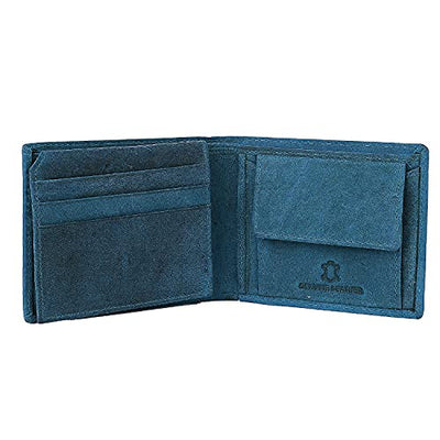 J Wilson London Worlds Best DAD Certified Mens Genuine Distressed Hunter Leather Wallet with Coin Purse Gift Boxed