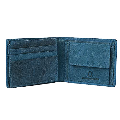 J Wilson London Worlds Best DAD Certified Mens Genuine Distressed Hunter Leather Wallet with Coin Purse Gift Boxed