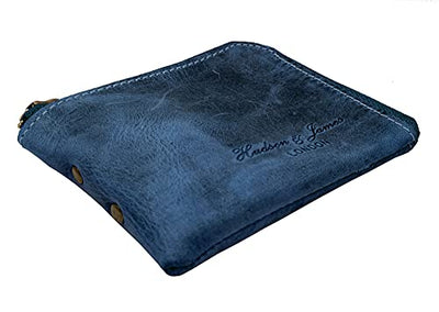 Designer Hudson & James London Real Leather Small Zippered Mens Women Wallet Slim Wallet Credit Carder Holder Purse with Gift Box