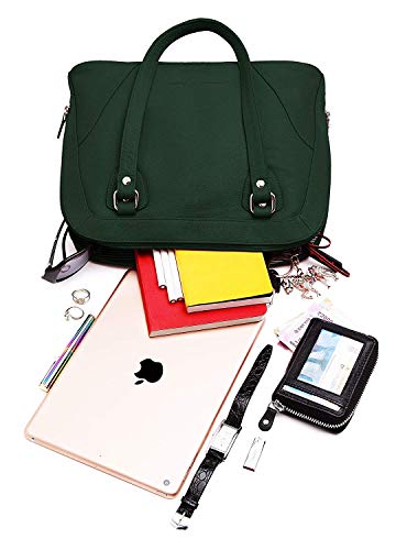 Hudson & James Designer Genuine Leather Women Ladies Travel Satchel Everyday Crossover Cross body Work iPad Shoulder Handbag Bag