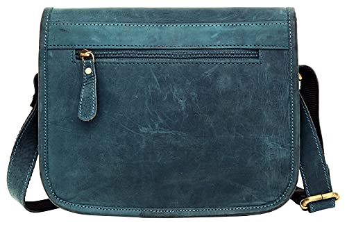 J. Wilson London Messenger Bag Women Leather Flapover 5 Litres