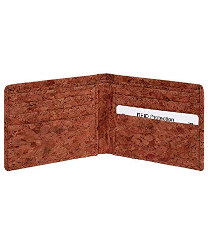 Designer Hudson & James Cork Vegan RFID Blocking Shield Card Holder Wallet for Men Lightweight Made of Eco Friendly Cork